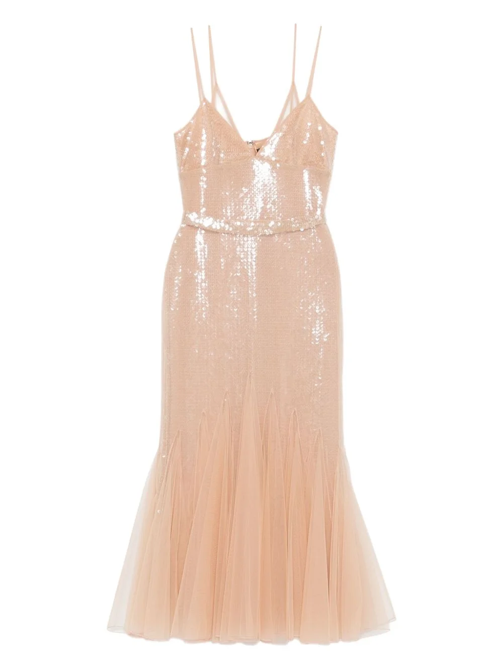 sequin-embellished tulle dress - 1