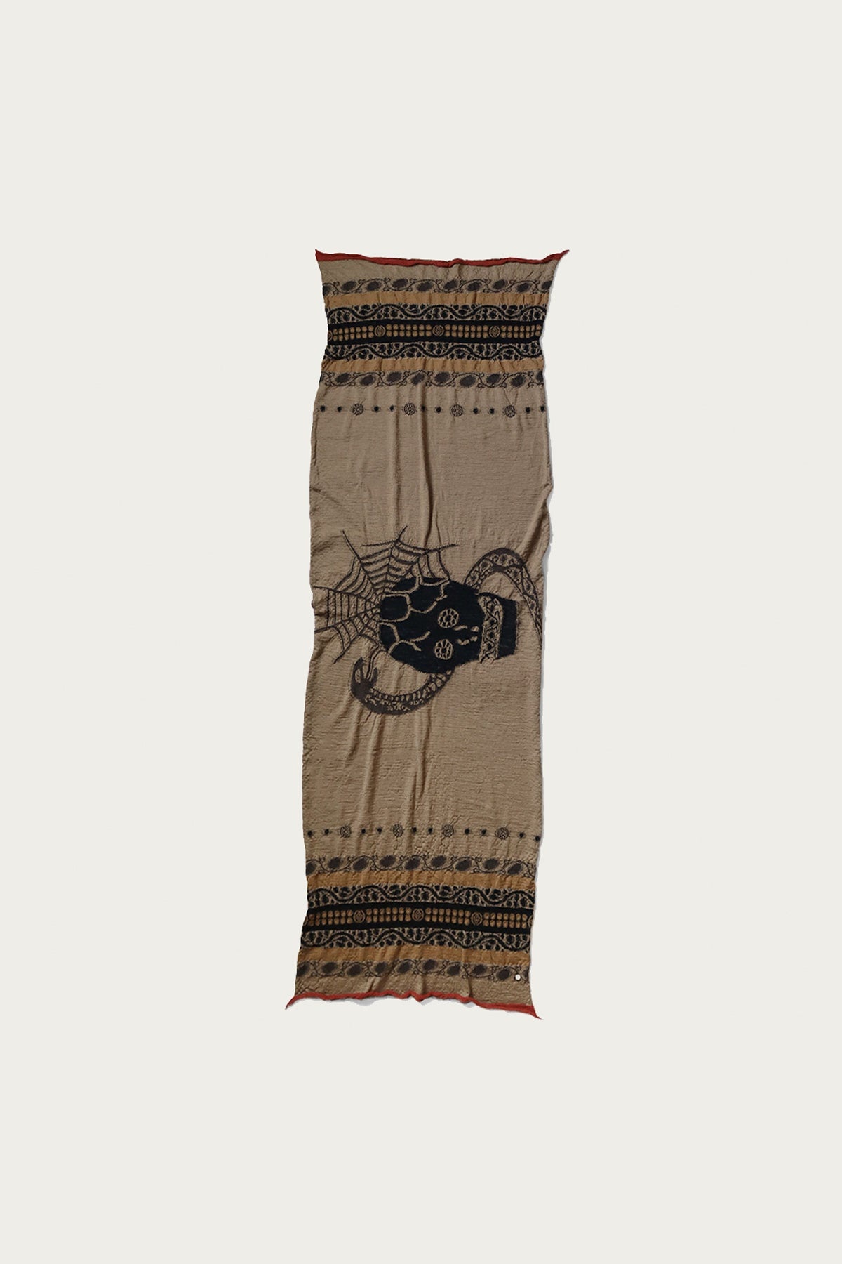 Fulling Wool Scarf COPTIC SKULL - Beige - 1
