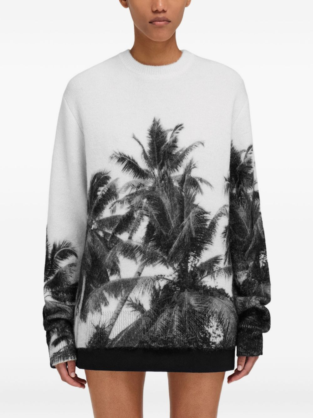 palm-tree print sweatshirt - 3