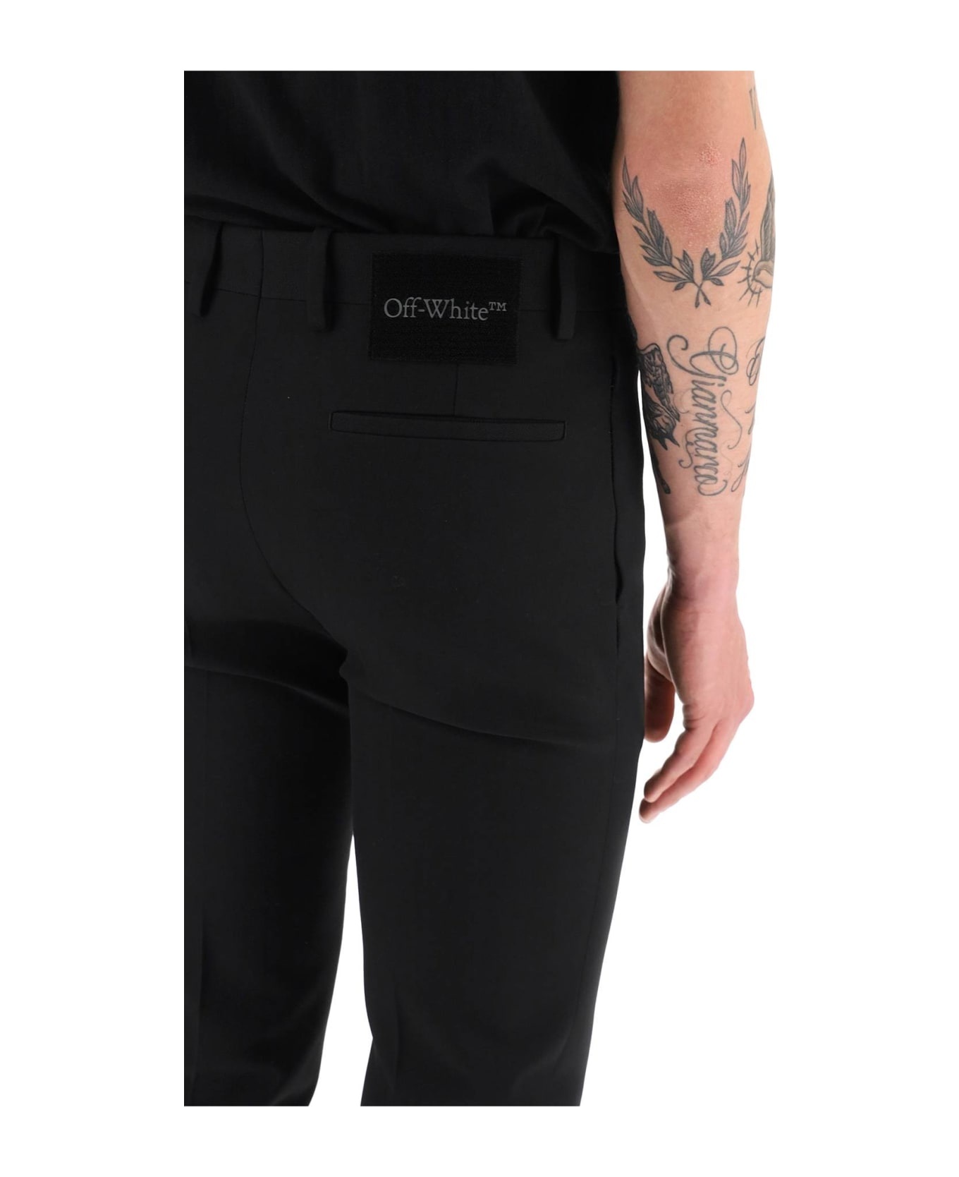 Slim Tailored Pants With Zippered Ankle - 4