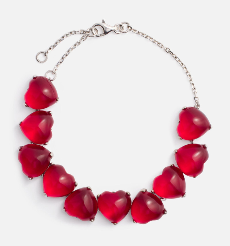 AMI Paris Red Hearts Bracelet outlook