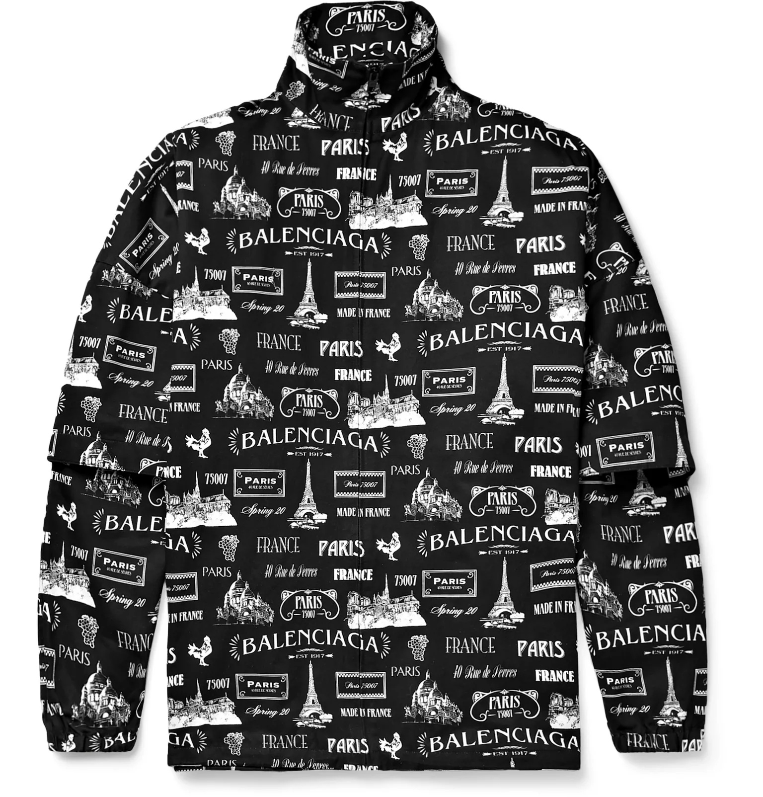 Oversized Printed Cotton-Twill Jacket - 1