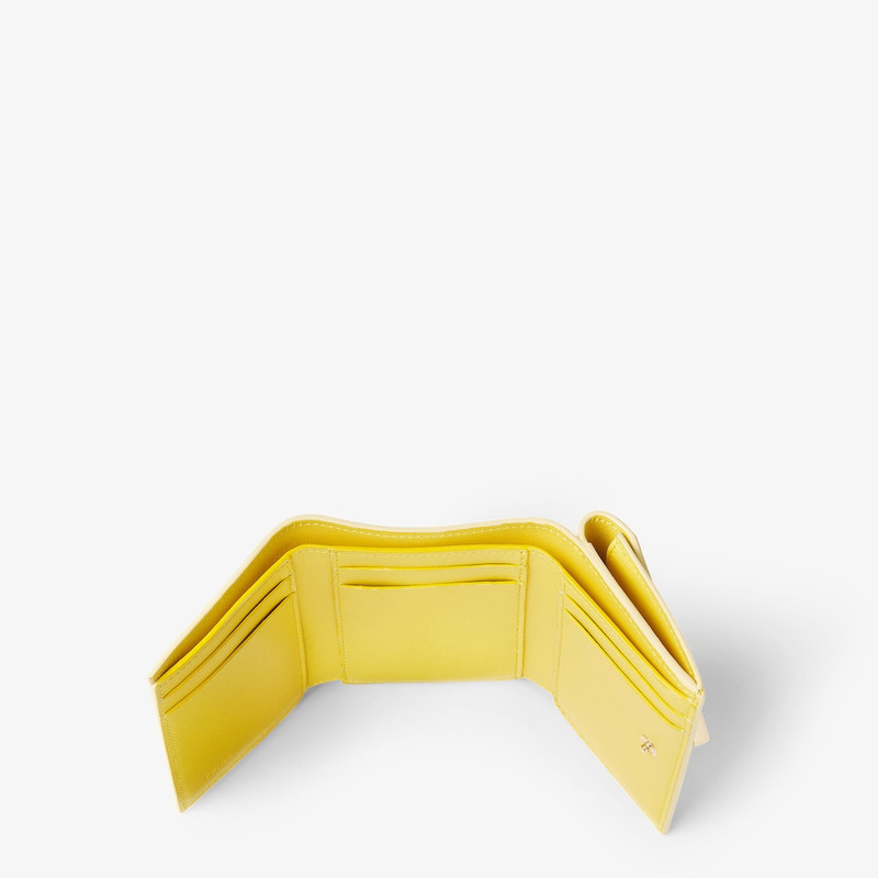 FF Diamonds Micro Trifold Broom yellow leather wallet 4