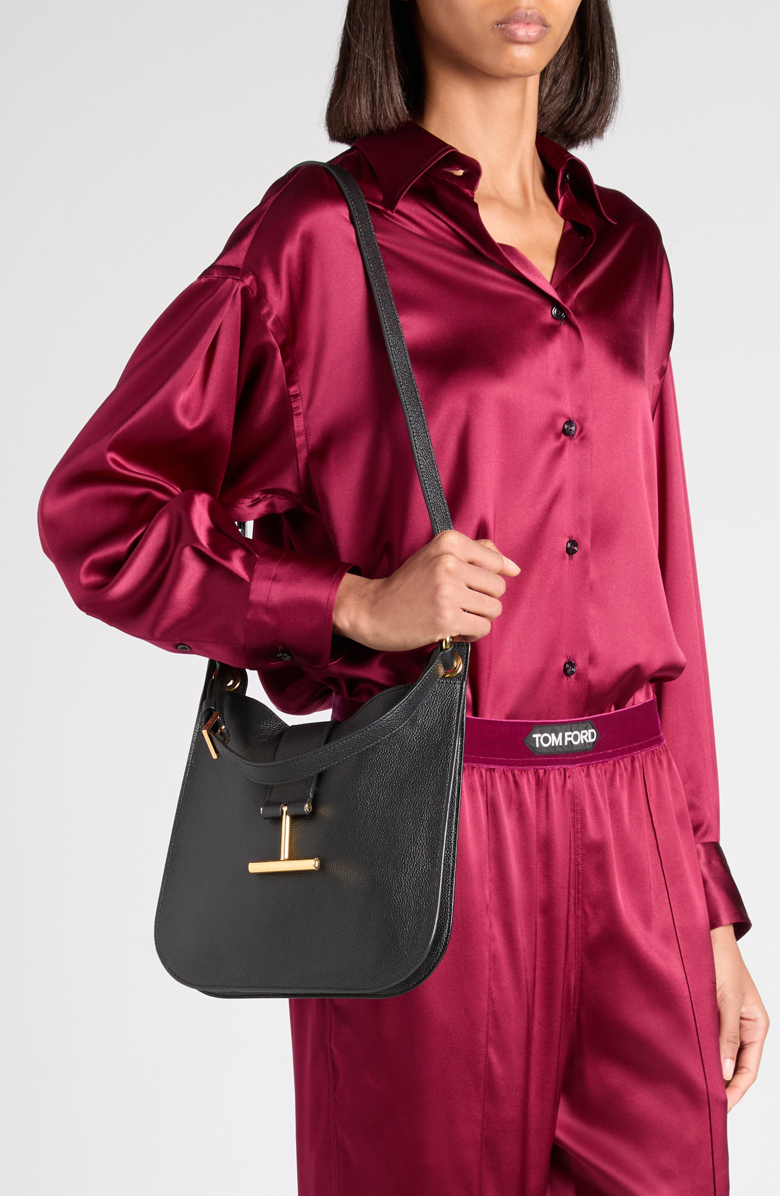 TOM FORD Small Tara Leather Top Handle Bag in Black at Nordstrom - 9