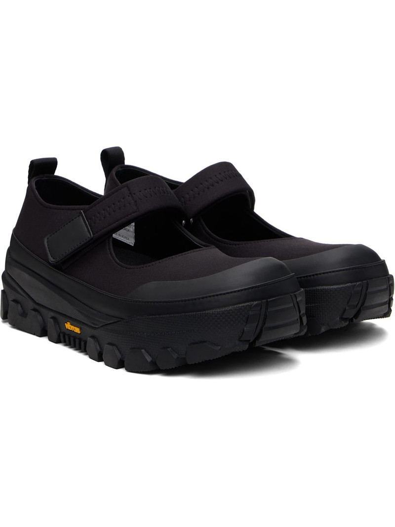Black Vibram Mary Jane Ballerina Flats 4