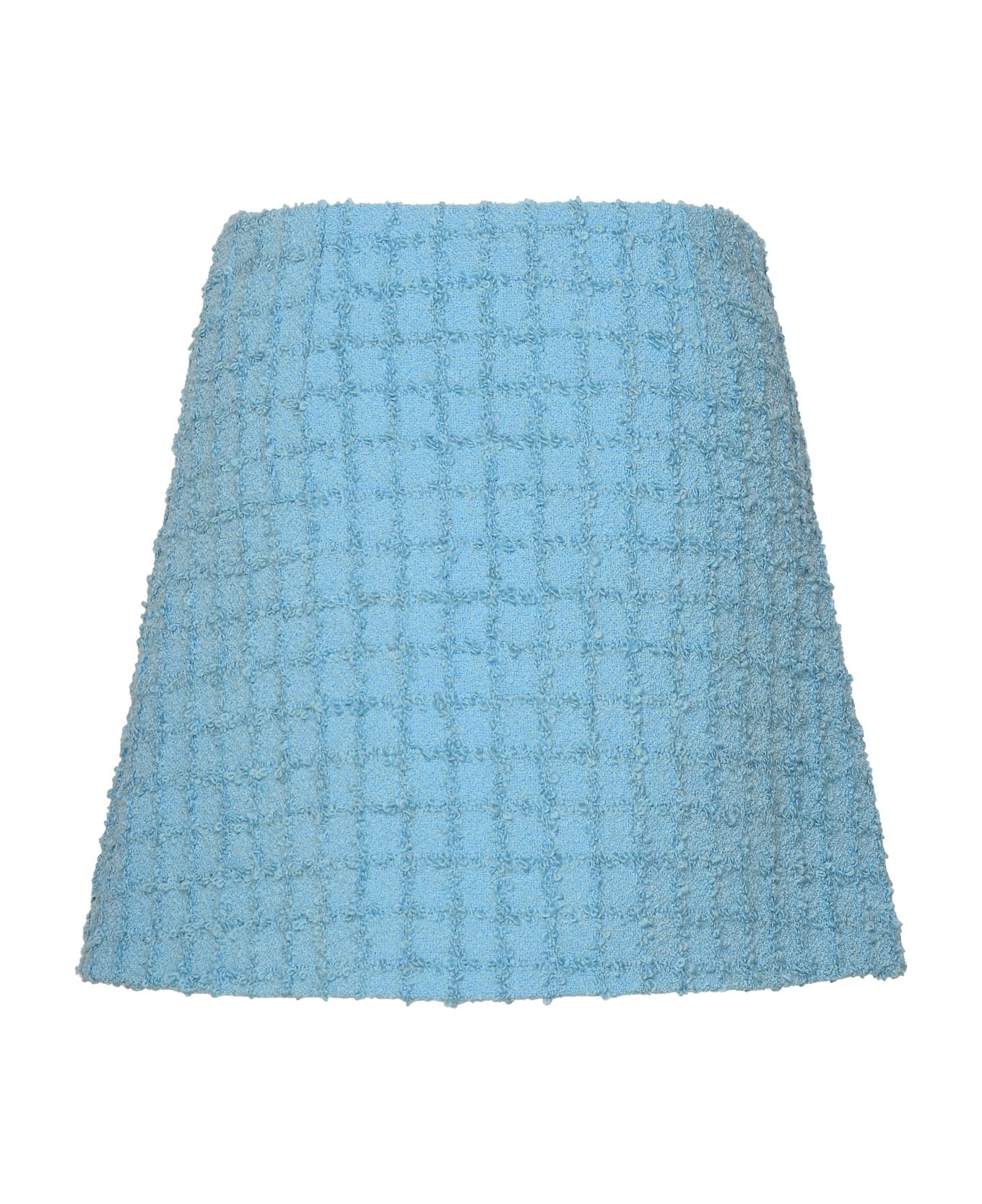 Skirt In Light Blue Virgin Wool Blend - 3