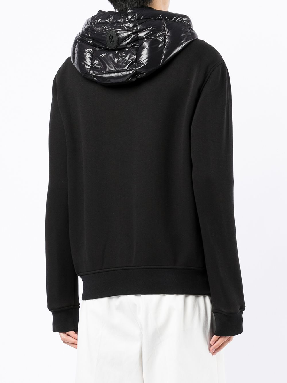 hooded quilted-panel jacket - 4