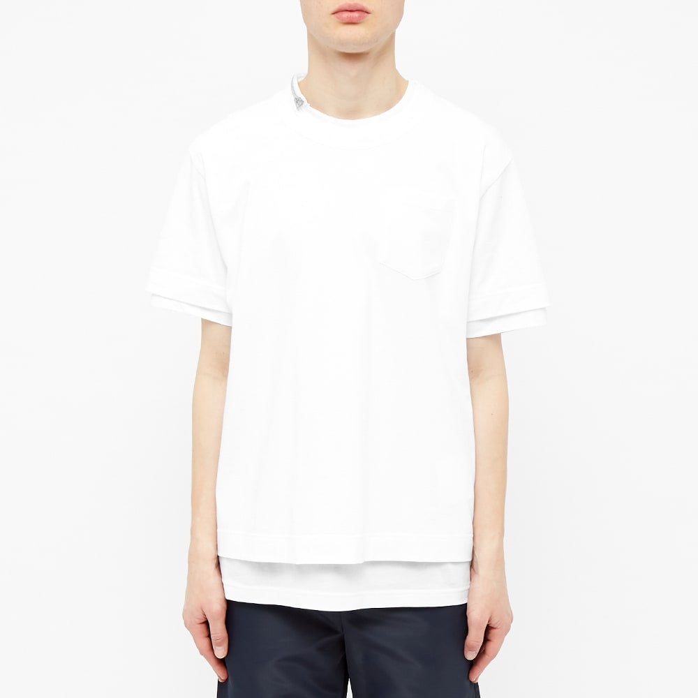 Sacai Zip Neck Tee - 3