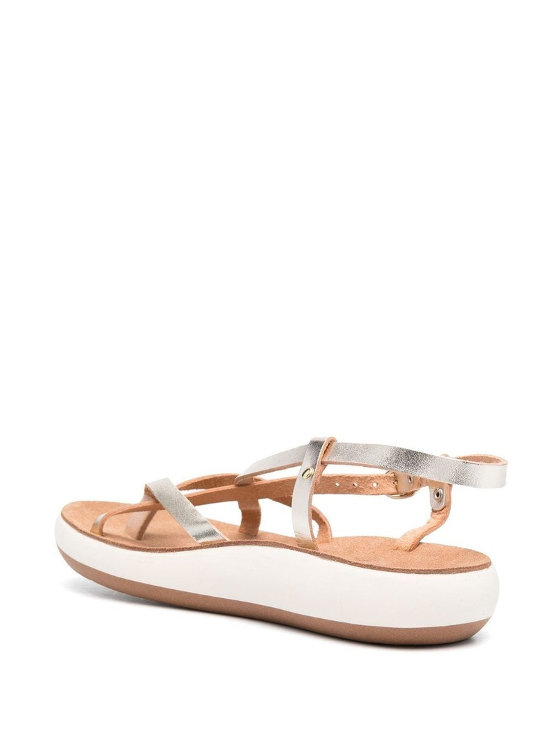 crossover-strap leather sandals 3