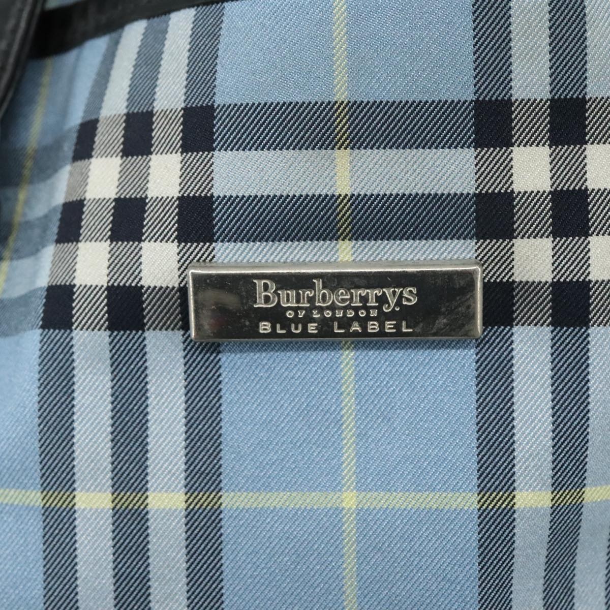 Burberry Blue Label Nova Check Tote Bag Nylon Blue - 10