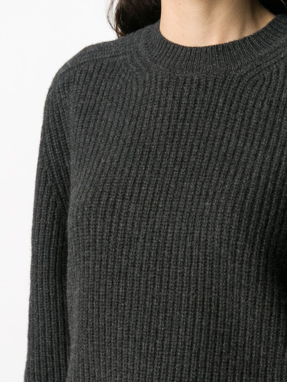 ribbed-knit cashmere-wool jumper - 5