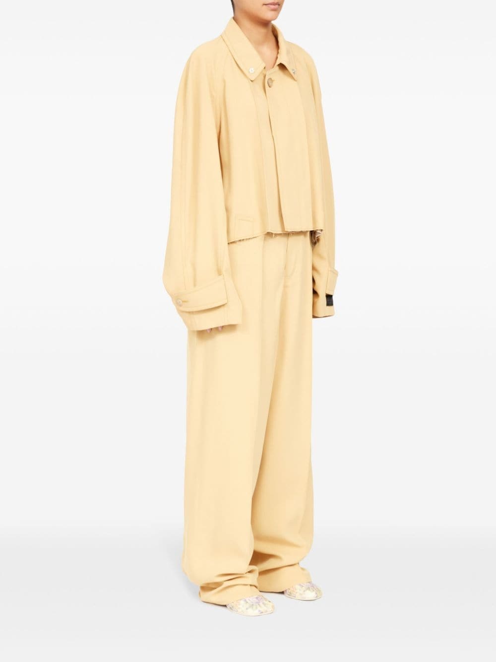 logo-patch oversized jacket - 3