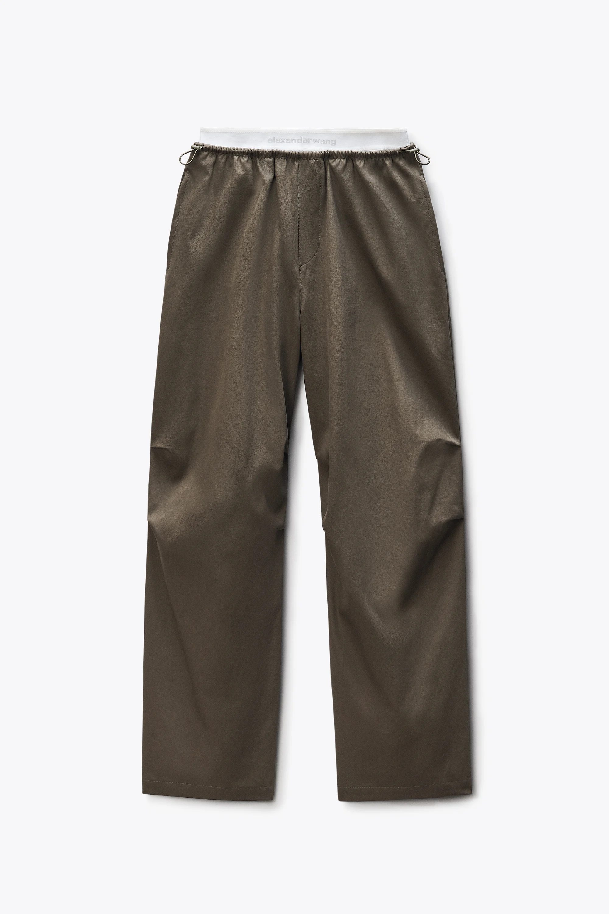 mid-rise track pant in cotton twill - 1
