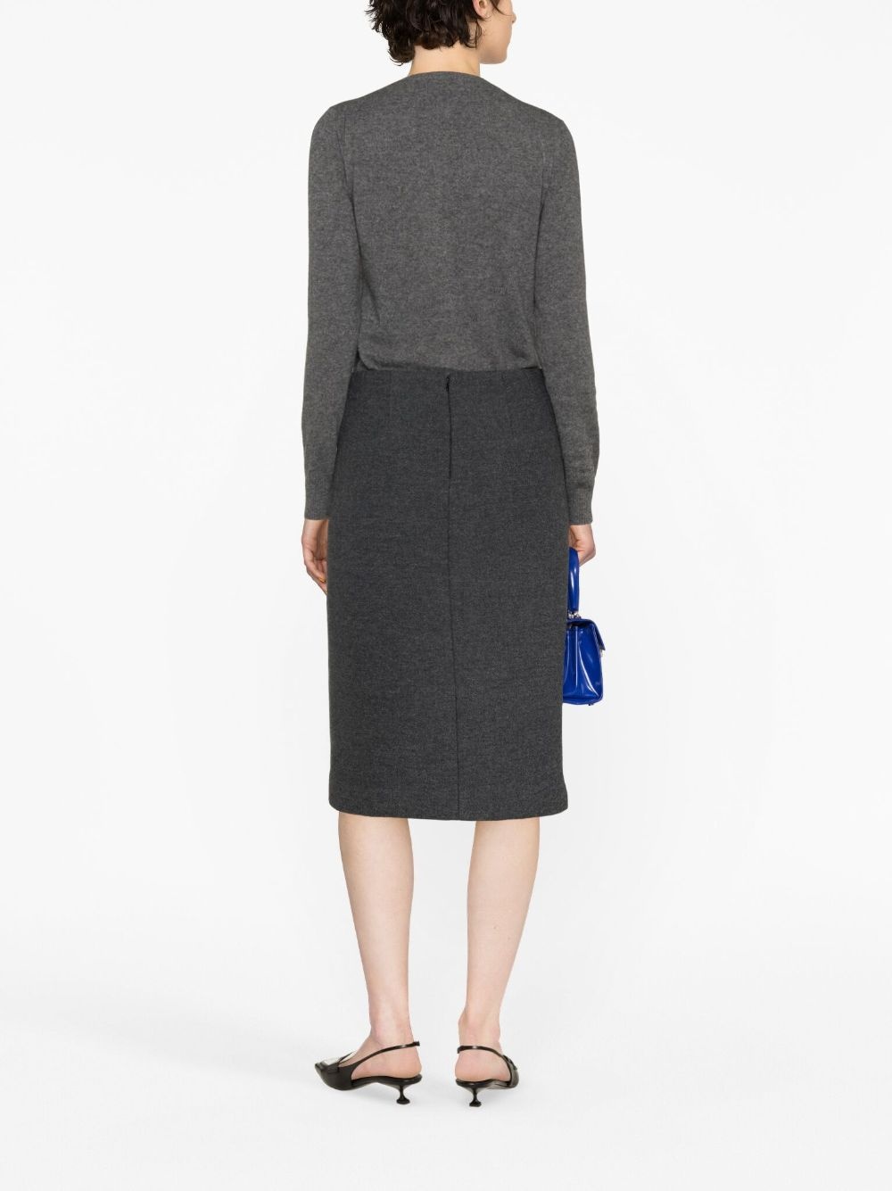 logo-intarsia fine-knit cardigan - 4