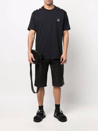 Fred Perry pin-embellished cotton T-shirt outlook