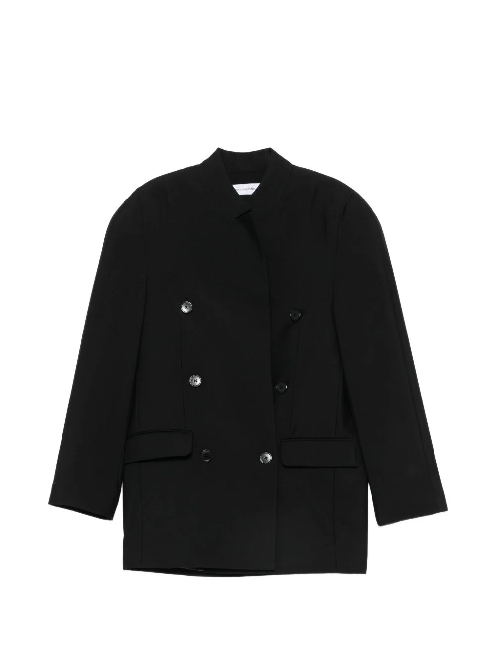 double-breasted high-neck jacket - 1