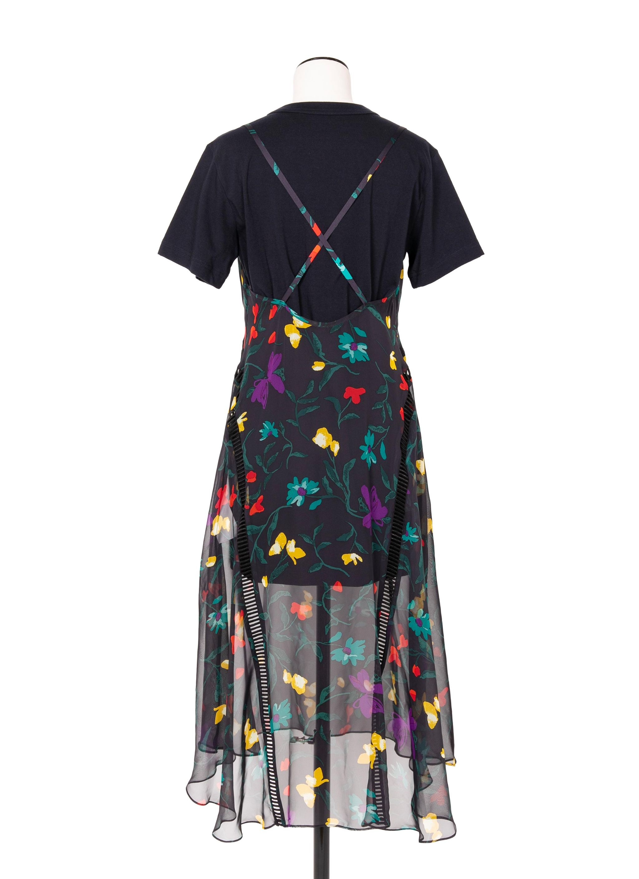 Floral Print Cotton Jersey Dress - 4