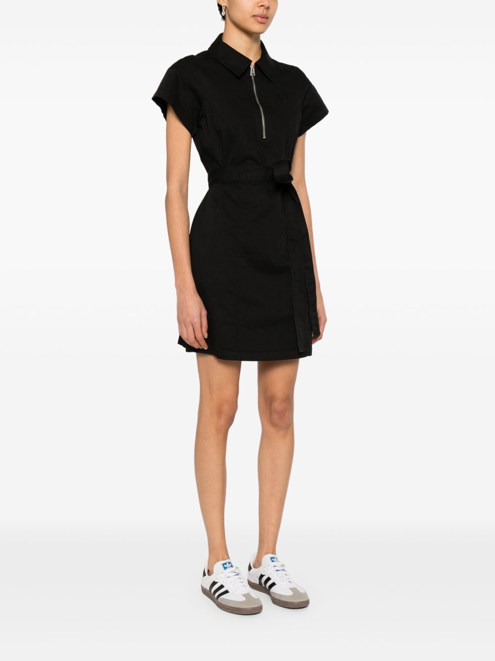 logo-embroidered mini dress - 3