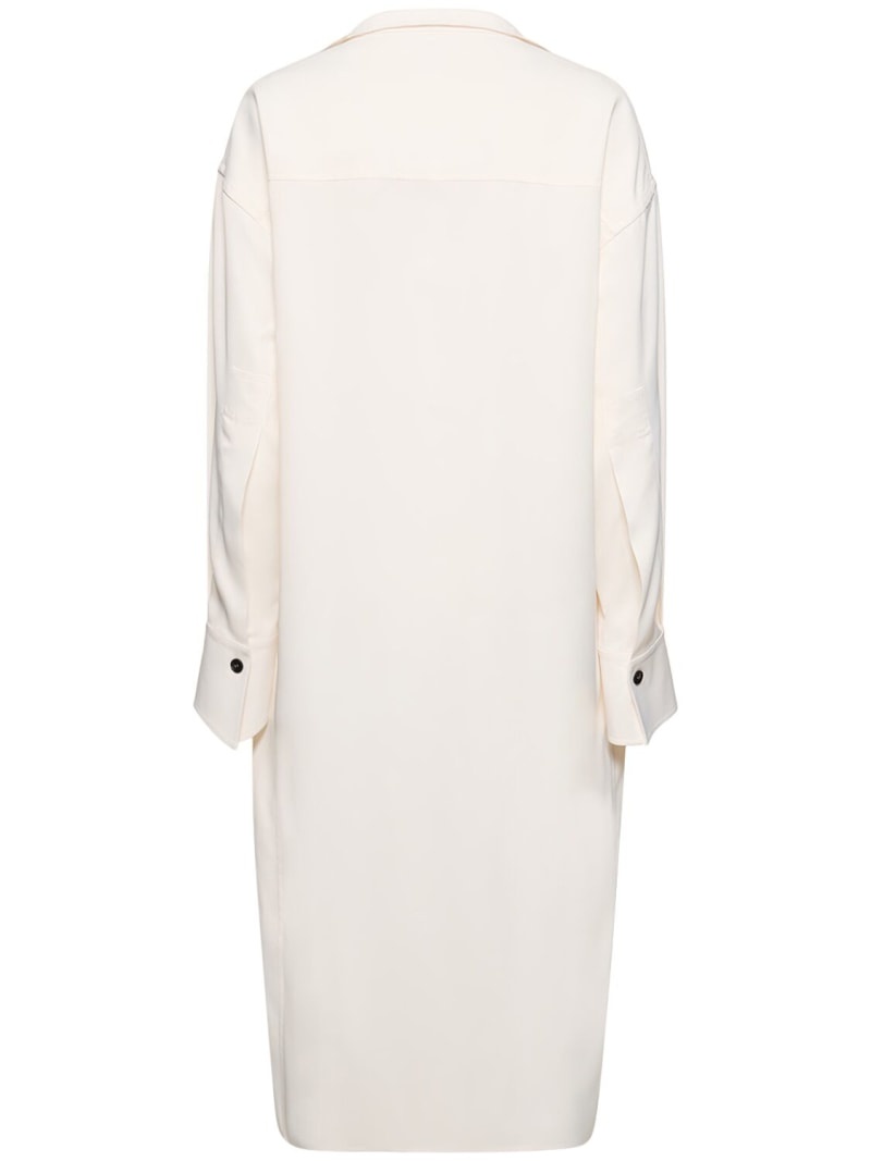 Single breasted viscose long jacket - 5
