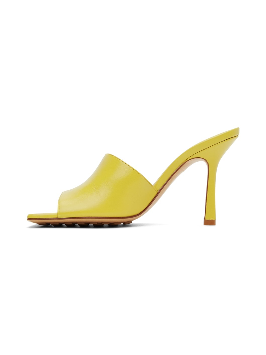 Yellow Stretch Heeled Sandals - 3