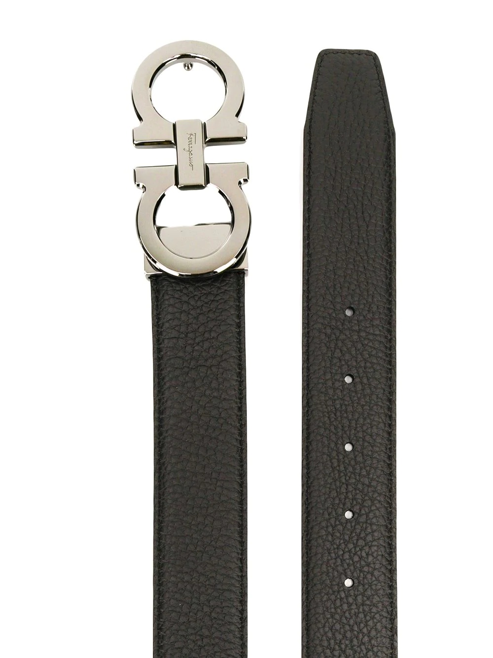 Gancini leather belt - 2