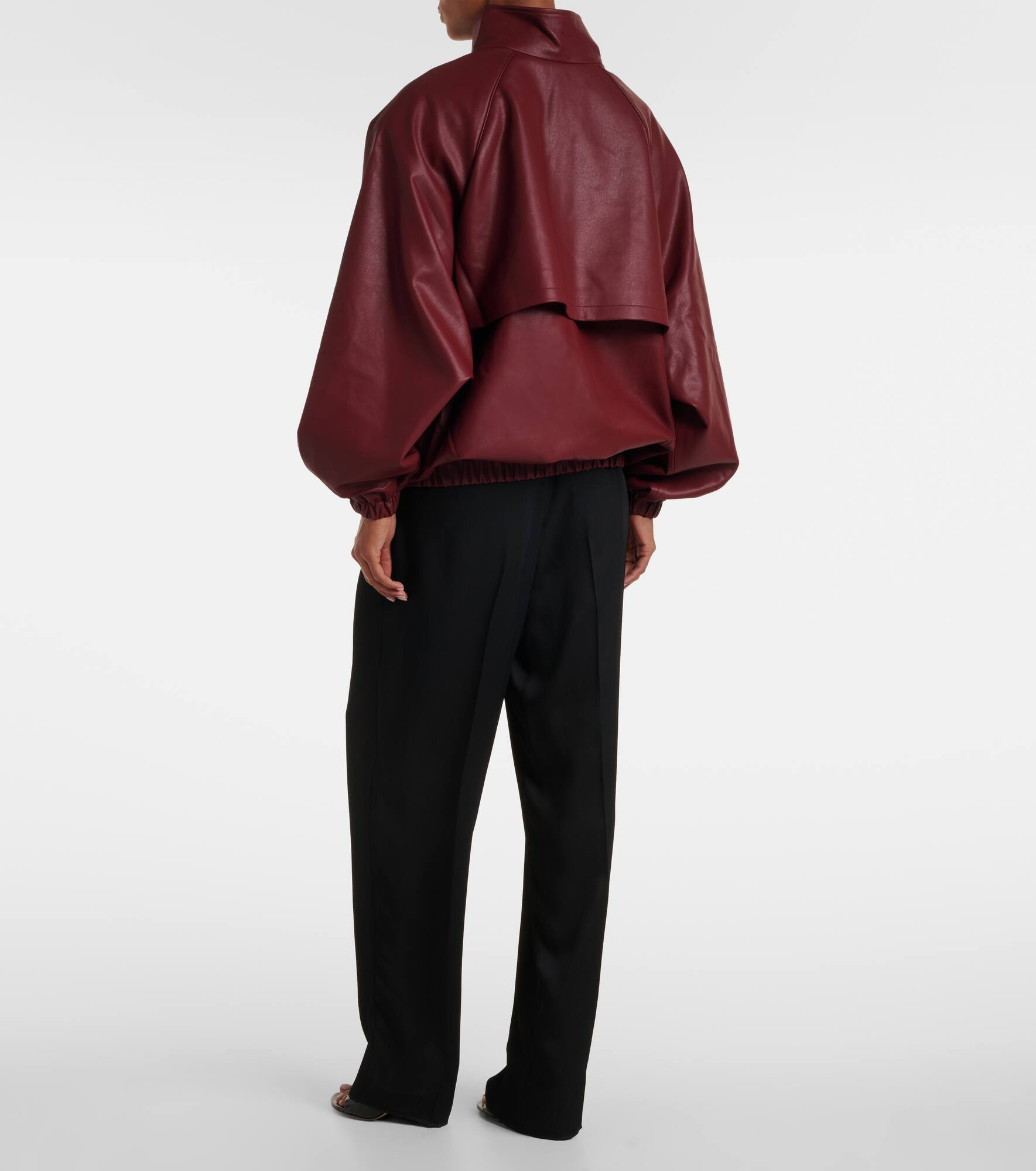 Senta oversized faux leather bomber jacket - 3
