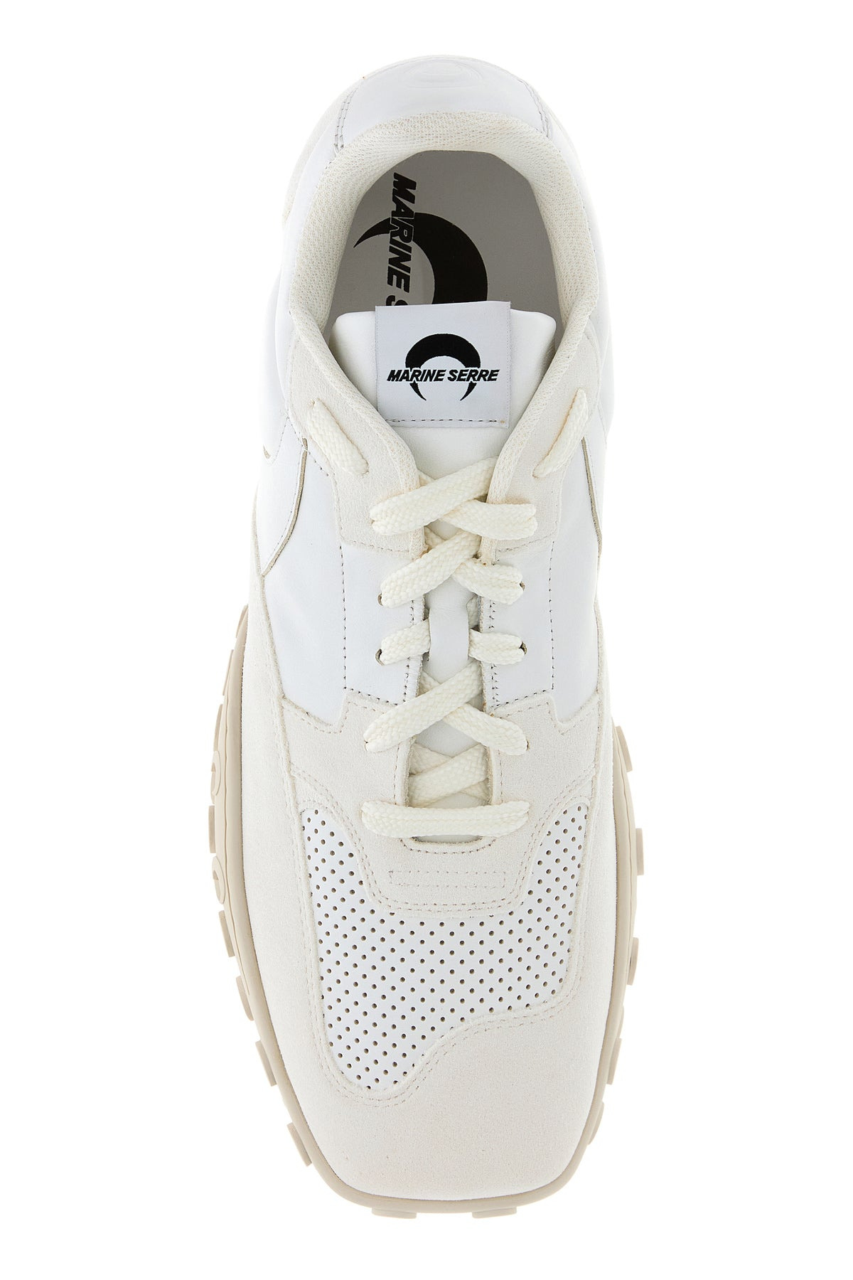 White leather and suede Ms Rise sneakers - 4