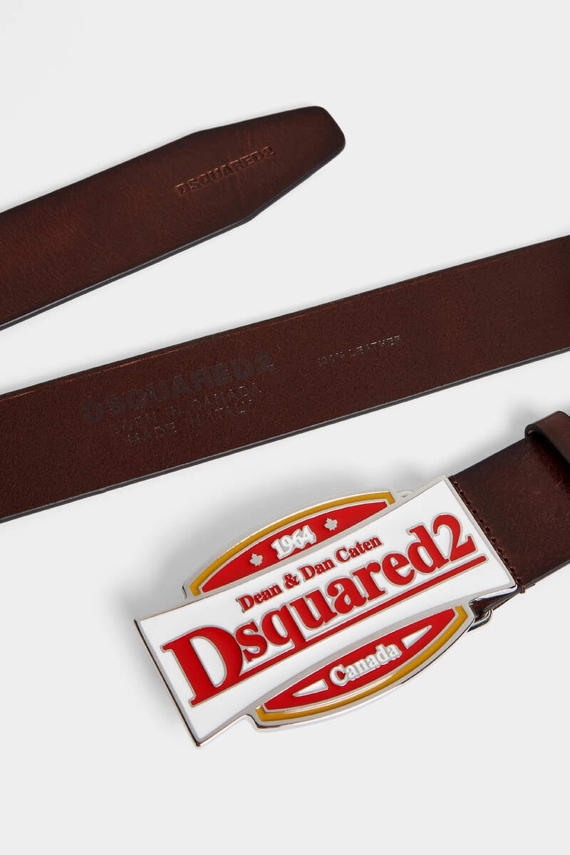 DSQUARED2 LOGO PLAQUE BELT 4