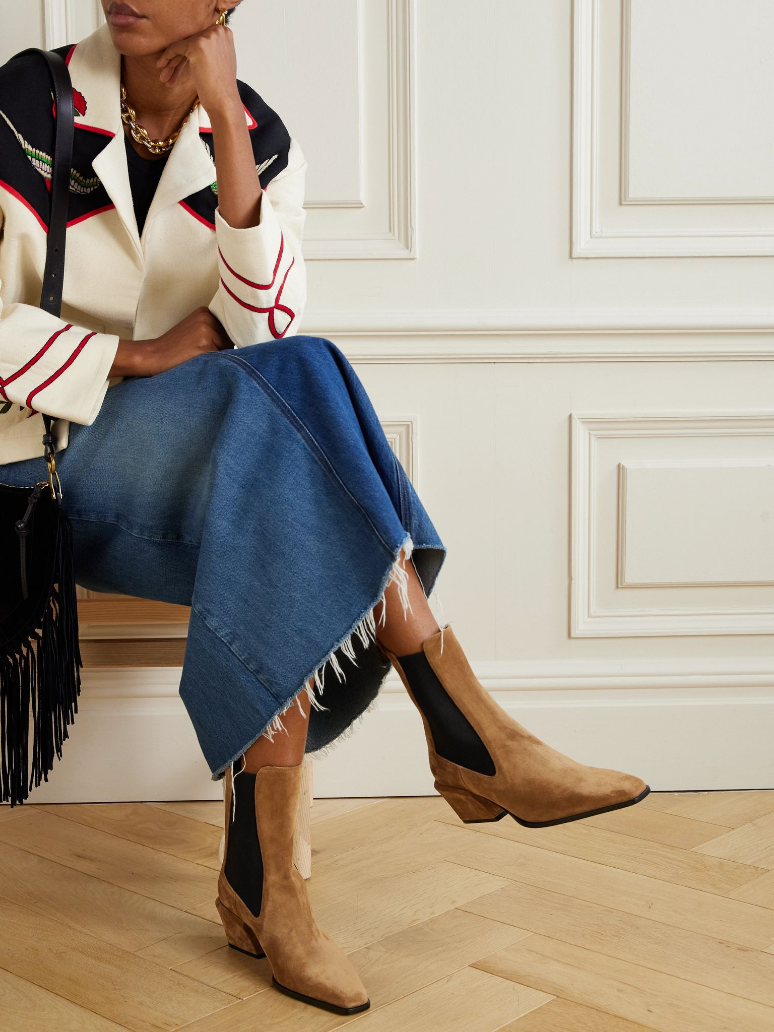 Bettina suede ankle boots Tan - 2