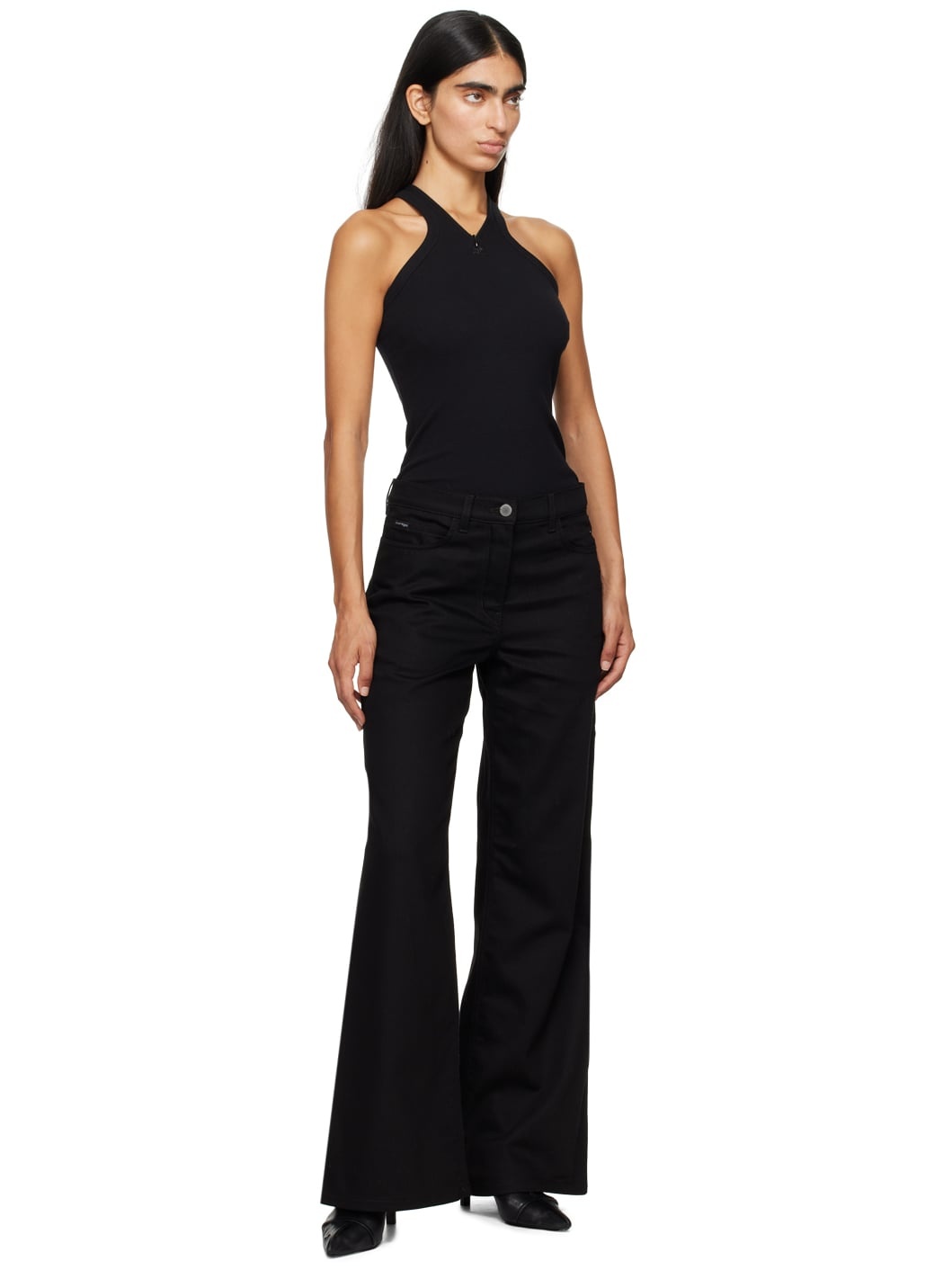 Black Zipped Tank Top - 4