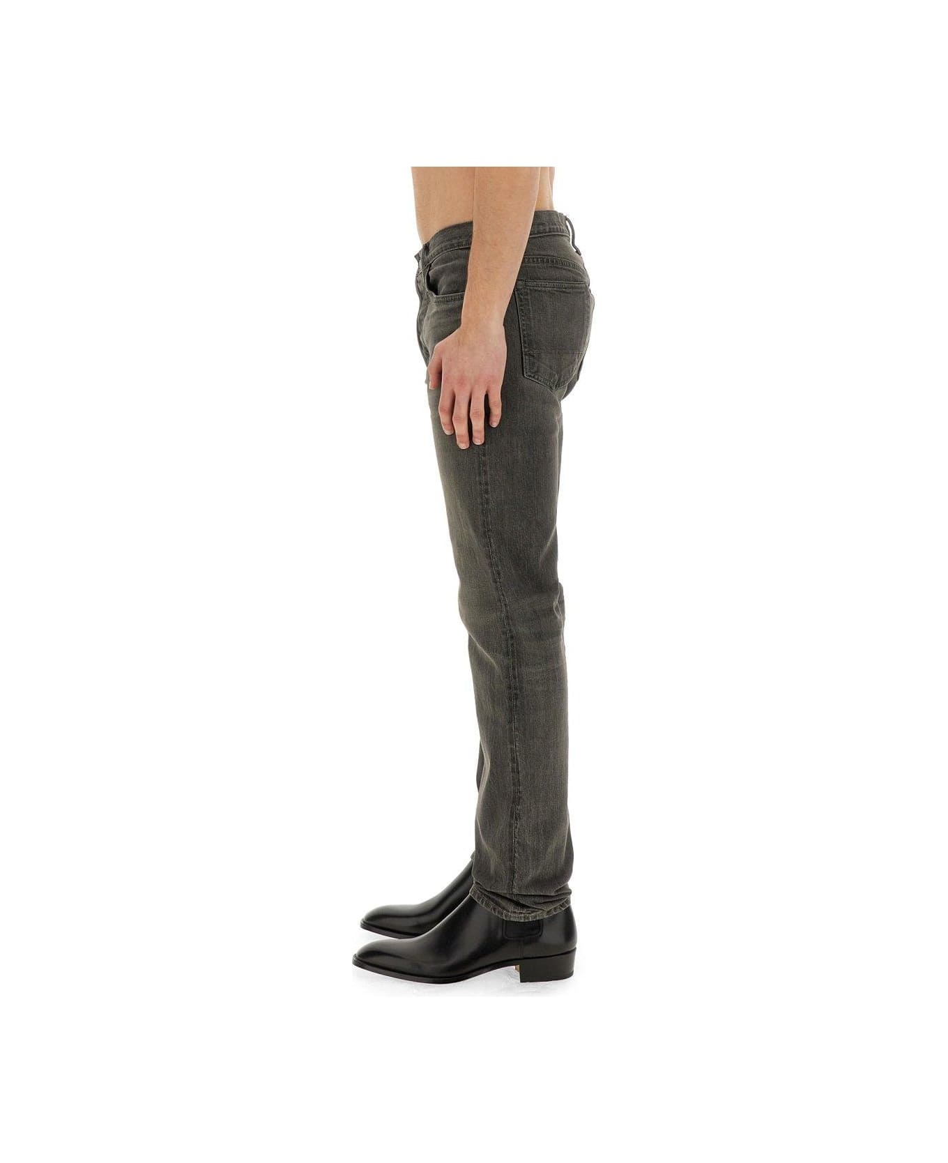 Logo Patch Straight Leg Jeans - 3