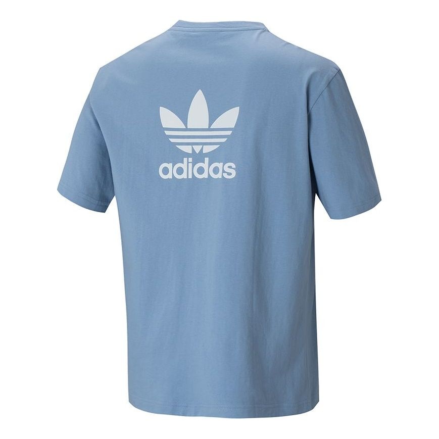 adidas originals B+f Trefoil Tee Logo Sport Round Neck Short Sleeves T Shirt Men s Blue H37747 - 1