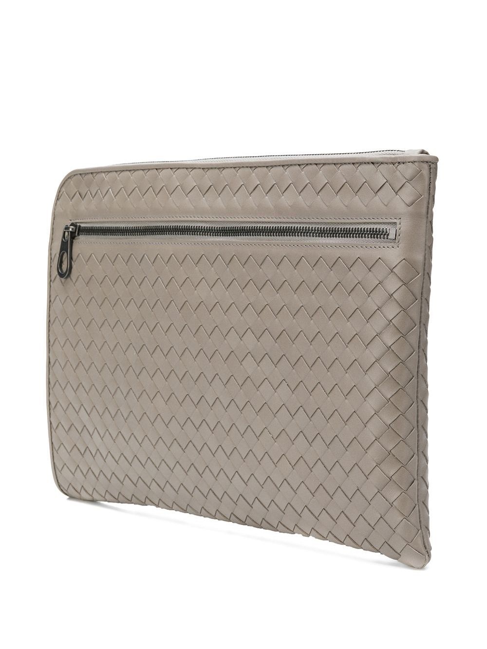 intrecciato weave clutch bag - 3