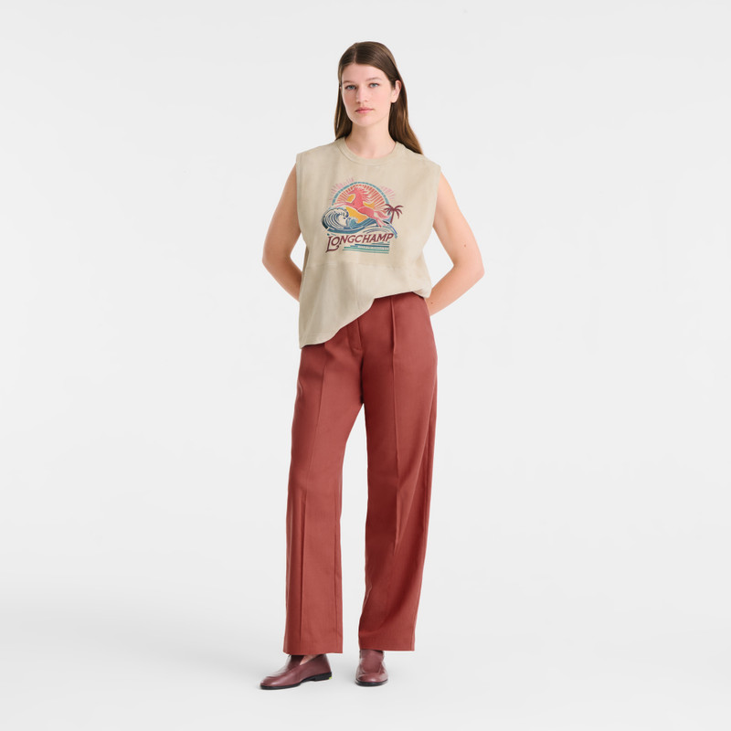 Tank top Linen - Leather 1