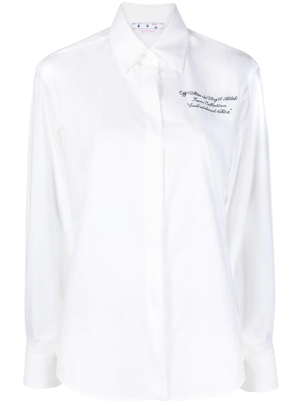 logo-embroidered shirt - 1