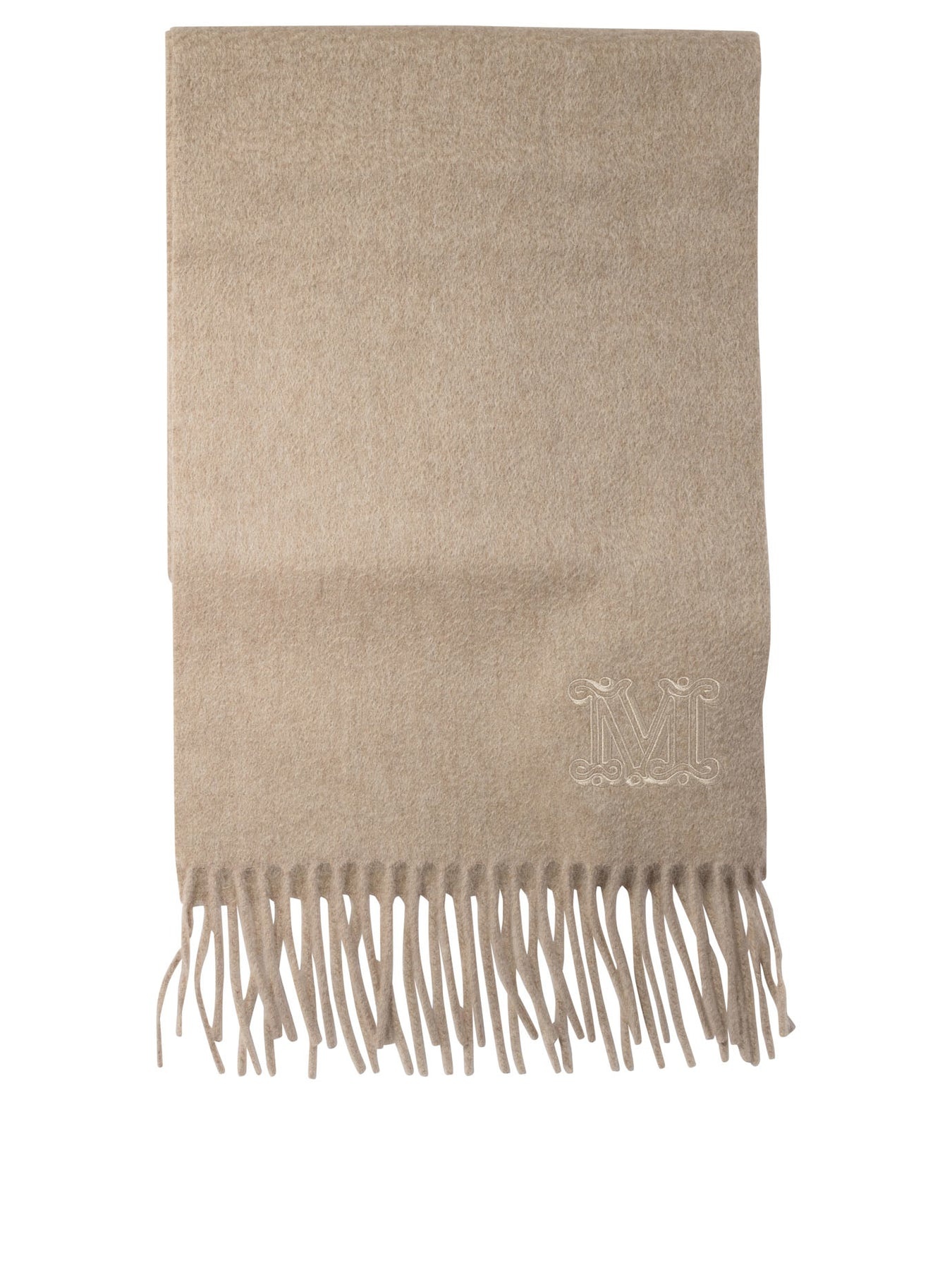 Cashmere Stole With Embroidery Scarves Beige - 1