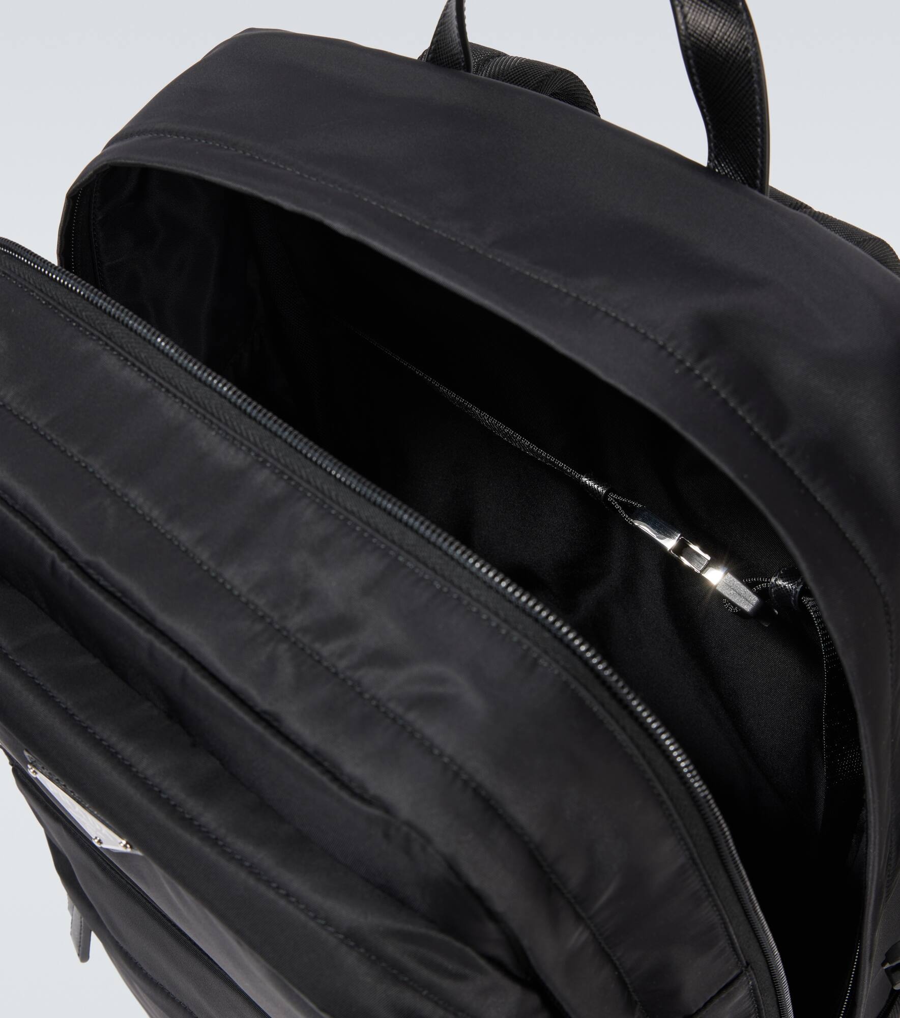 Re-Nylon leather-trimmed backpack - 4