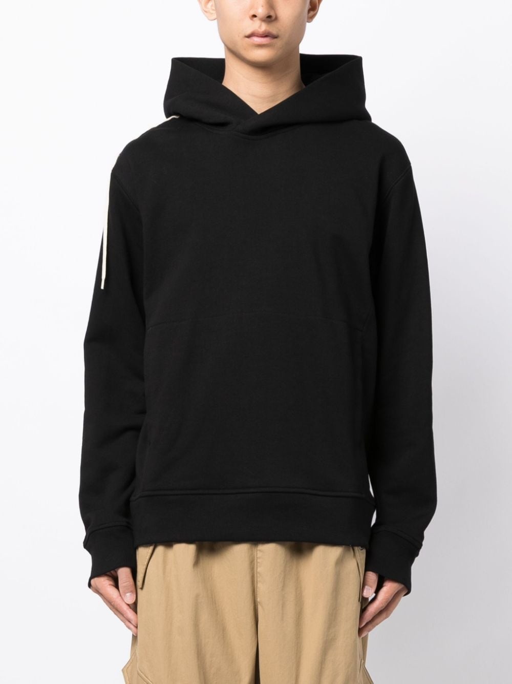 lace-up detailing hoodie - 3