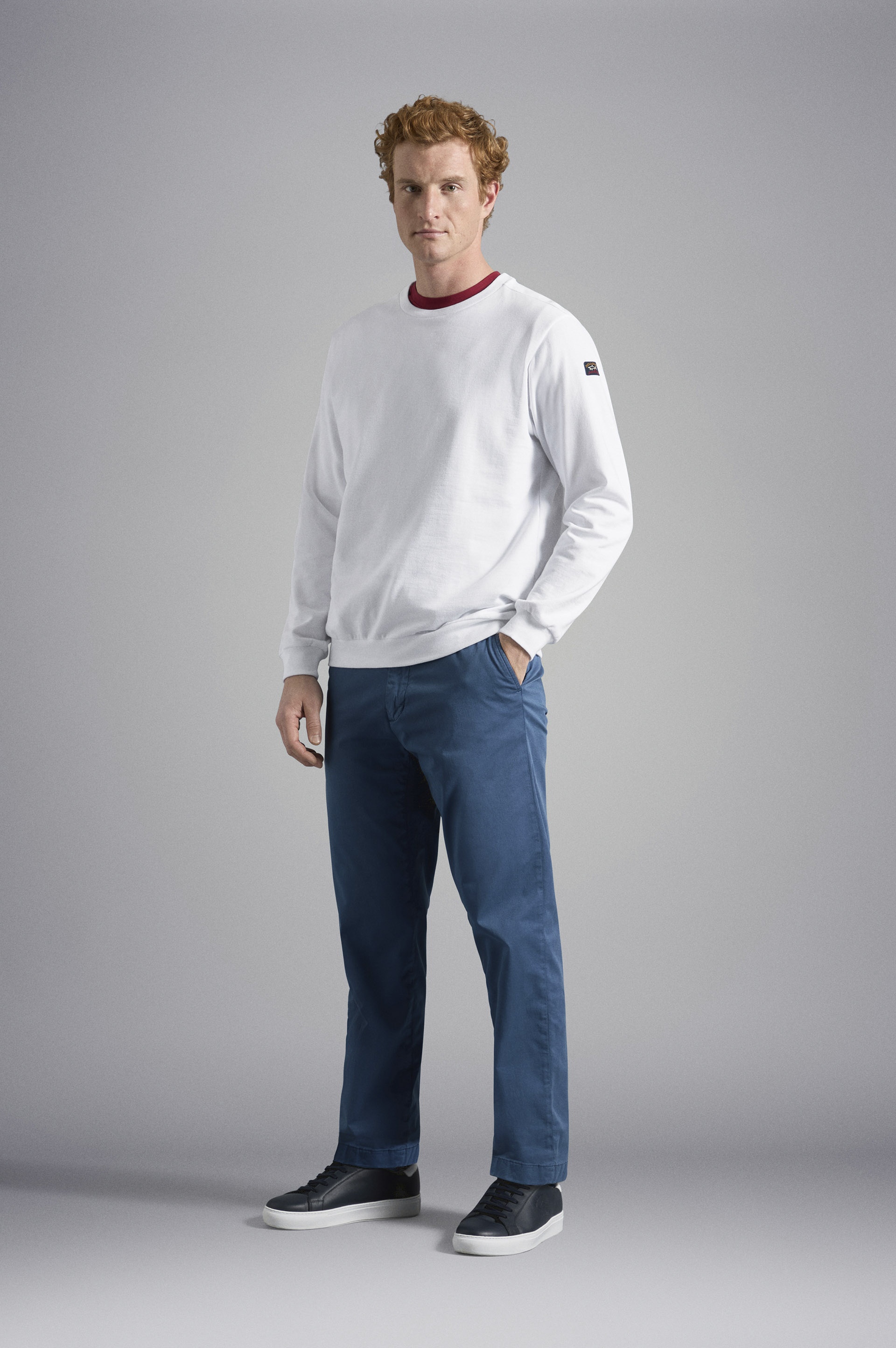 COTTON SWEATSHIRT WITH ICONIC BADGE - 2