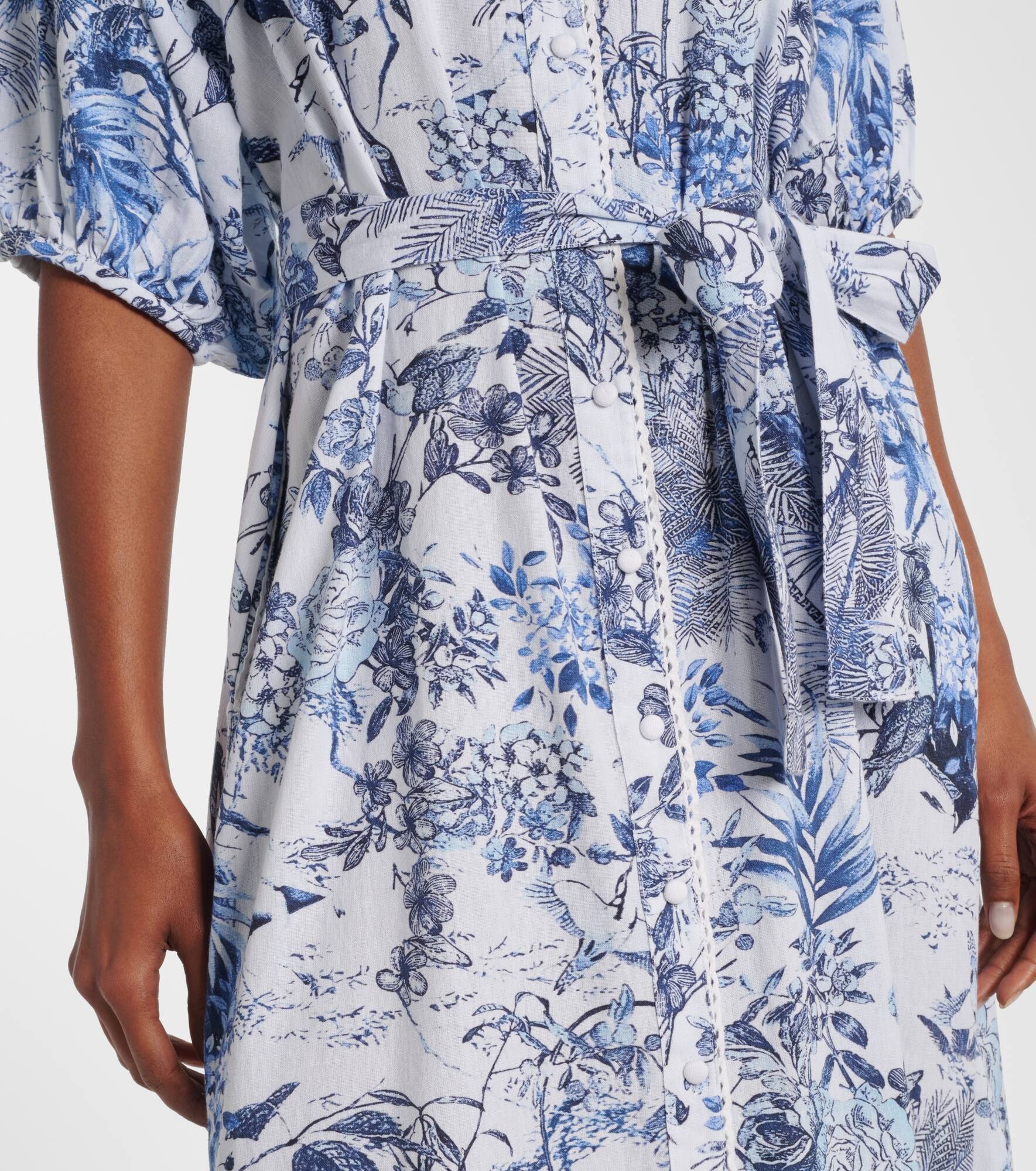 Kitty cotton and linen shirt dress - 5