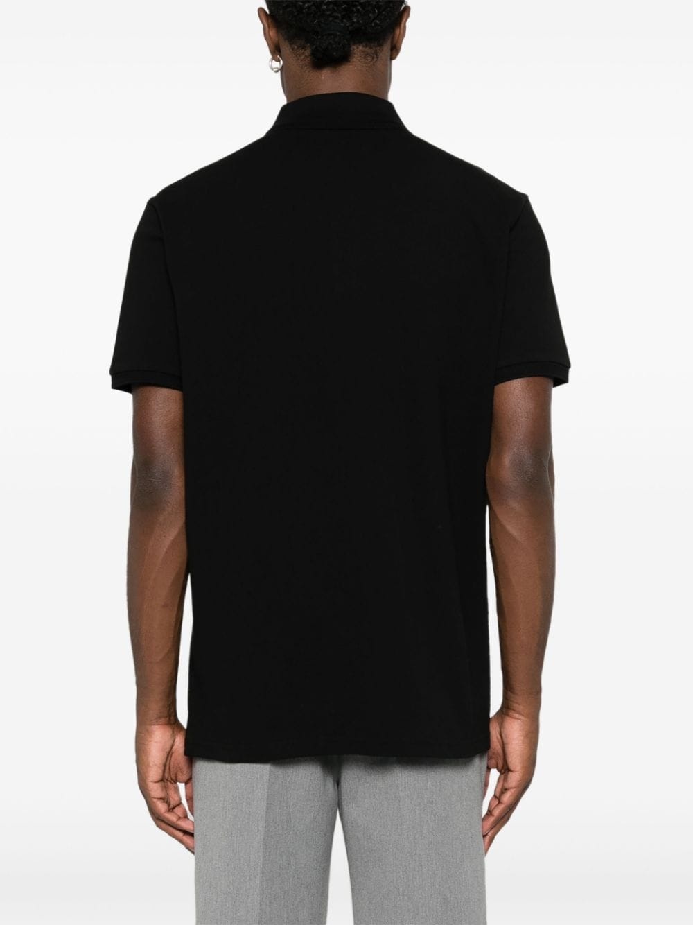 logo-appliqué piqué polo shirt - 4