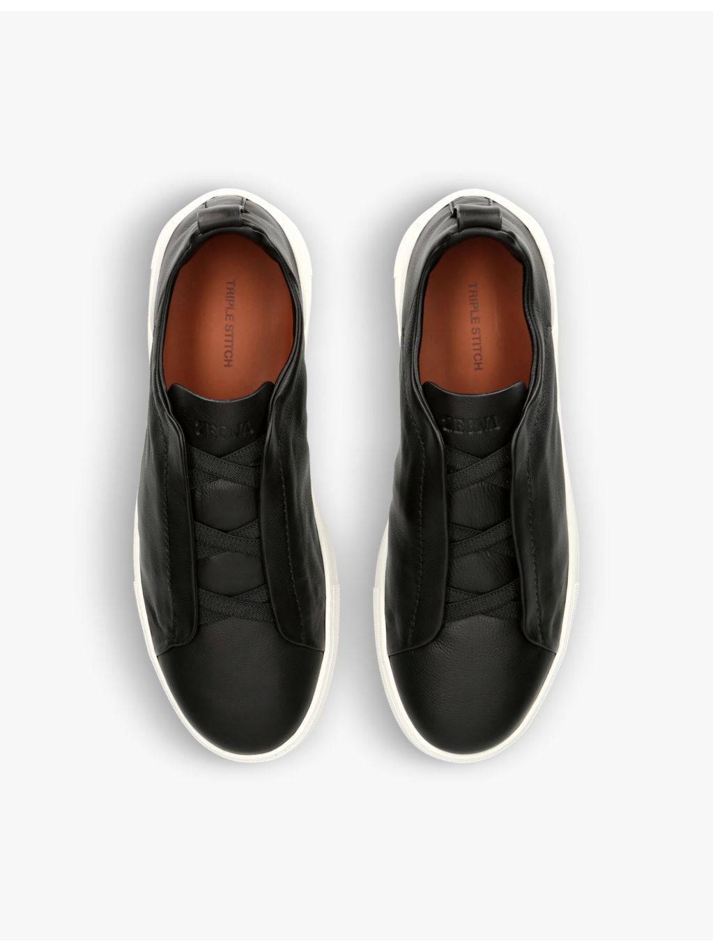 Triple Stitch leather trainers - 2