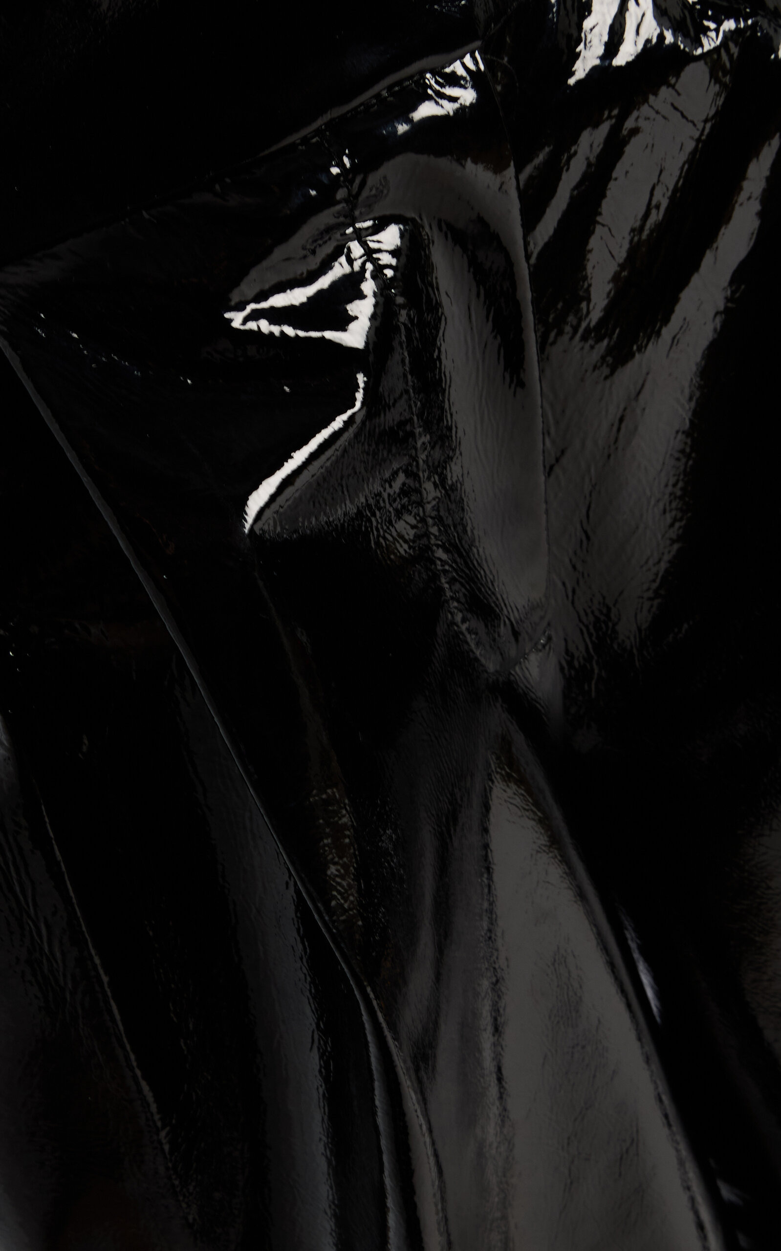 Leather wide Leg Pants black - 6
