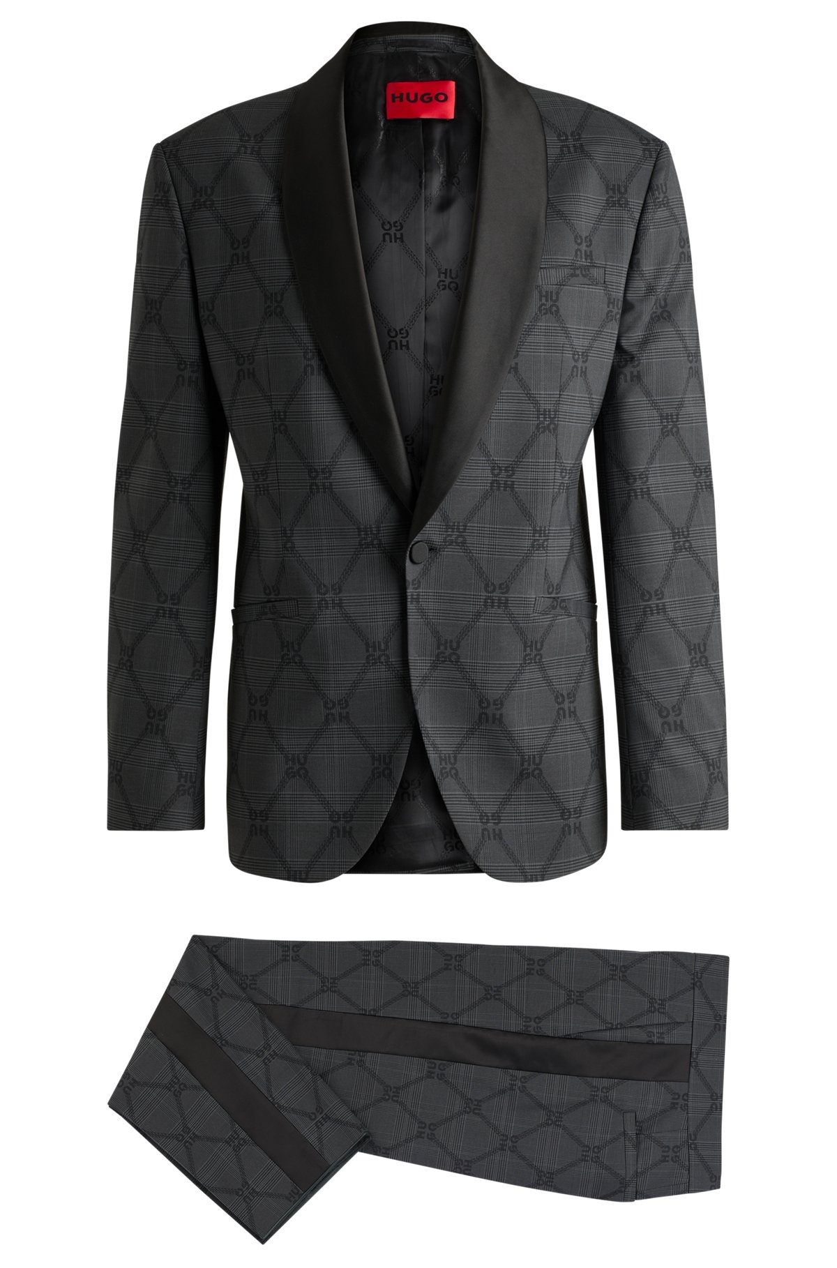 MODERN-FIT TUXEDO IN CHAIN-PRINT TWILL - 8