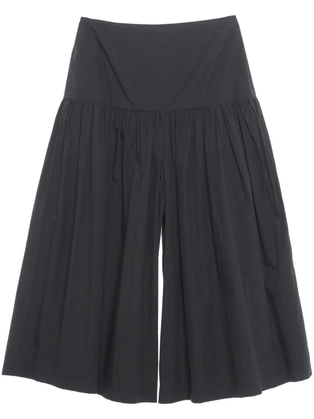 pleated wide-leg shorts - 1