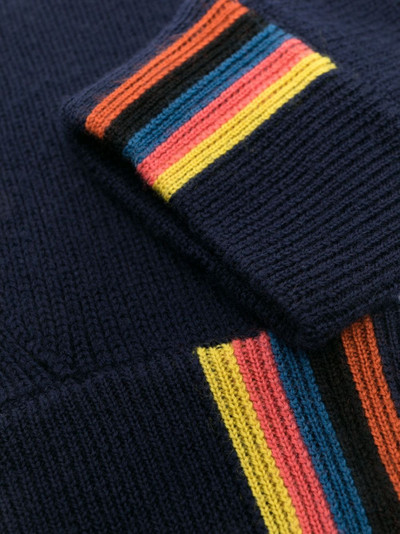 Paul Smith striped knitted wool gloves outlook
