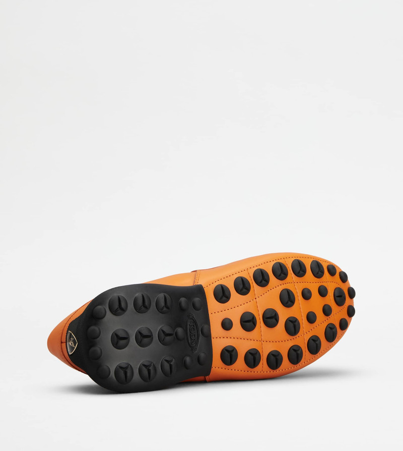 LOAFERS IN LEATHER - ORANGE 4