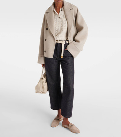 Brunello Cucinelli Cropped wool and cashmere coat outlook