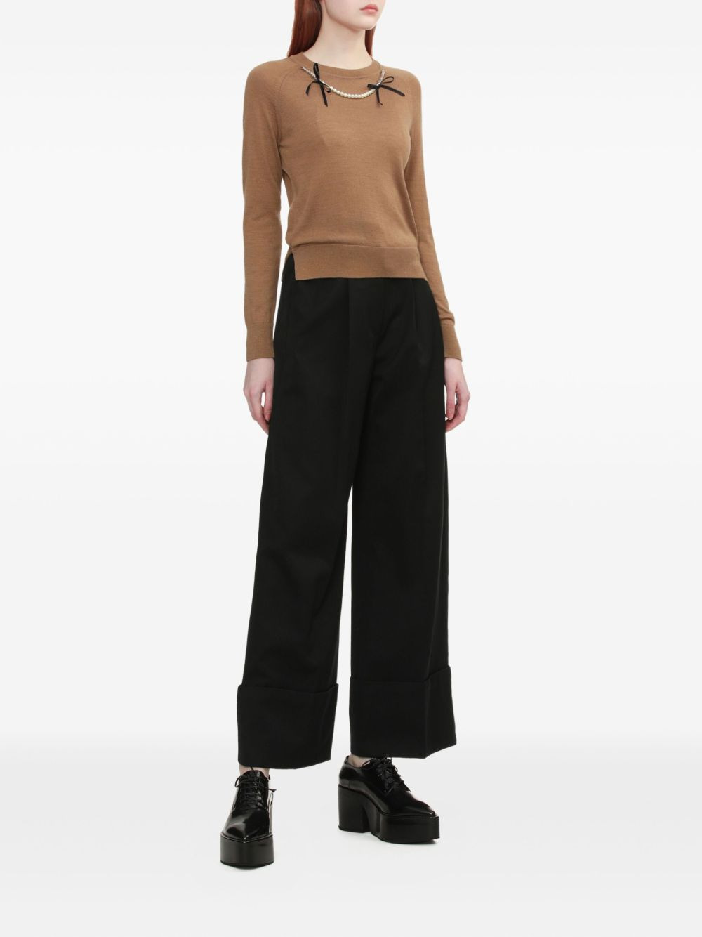embellished raglan-sleeve sweater - 2