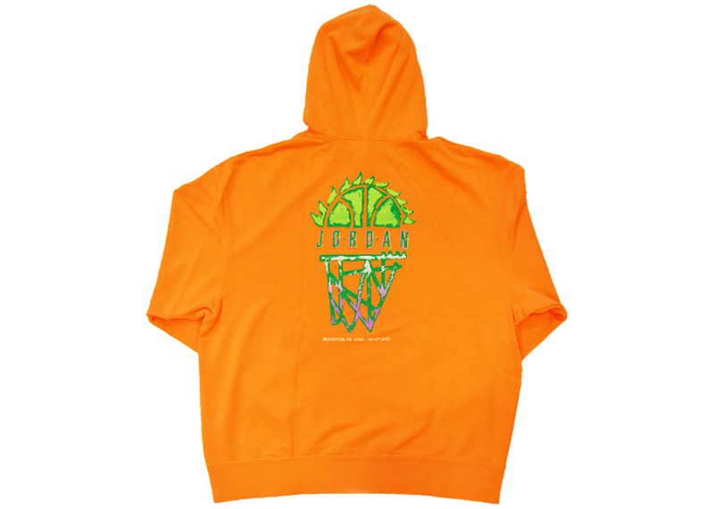 Jordan Jordan Sport DNA Washed Pullover Hoodie Orange outlook